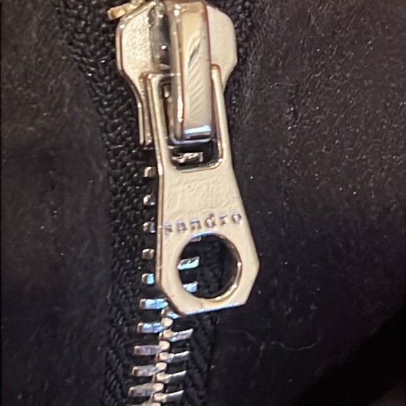 Sandro Paris Black Embroidered ‘Love Karma’ Bomber Jacket not - Picture 11 of 15